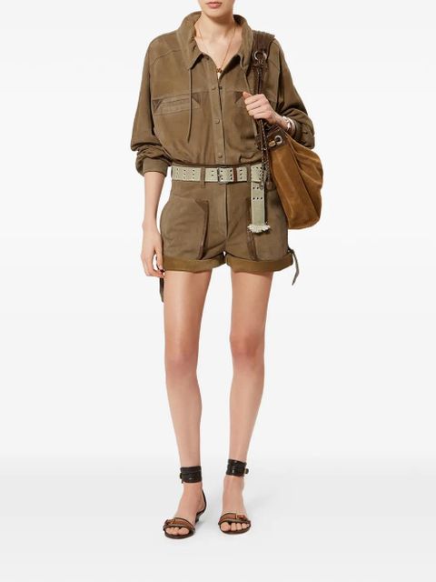 ISABEL MARANT Marline suede shorts - Brown - zdjęcie produktu nr 2