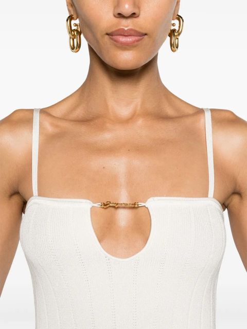 Jacquemus Sierra ribbed midi dress - White - zdjęcie produktu nr 2