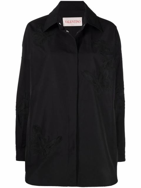 Valentino Garavani embroidered butterfly shirt - Black - zdjęcie produktu nr 1
