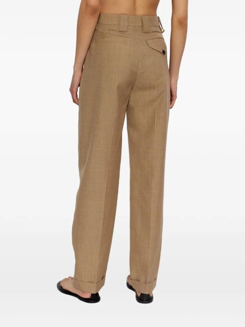 Versace pleated cuff trousers - Neutrals