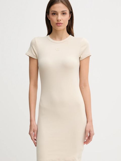 Calvin Klein Jeans sukienka kolor beżowy mini dopasowana LV047B266G - zdjęcie produktu nr 1