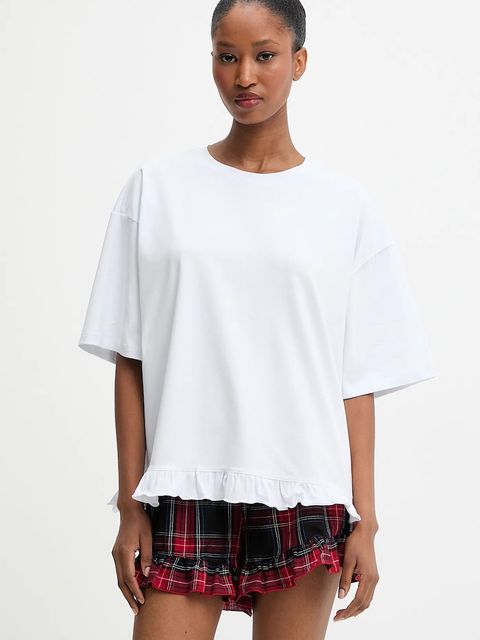 Answear.LAB piżama damska kolor czerwony bawełniana - zdjęcie produktu nr 2