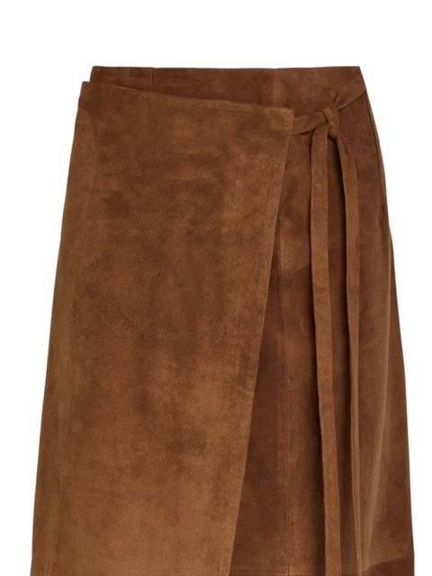 Nour Hammour suede wrap midi skirt - Brown - zdjęcie produktu nr 2