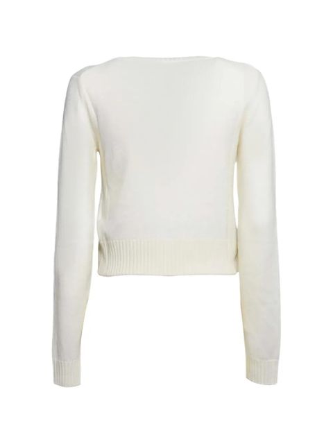 Jil Sander crew-neck long-sleeved sweater - White - zdjęcie produktu nr 2