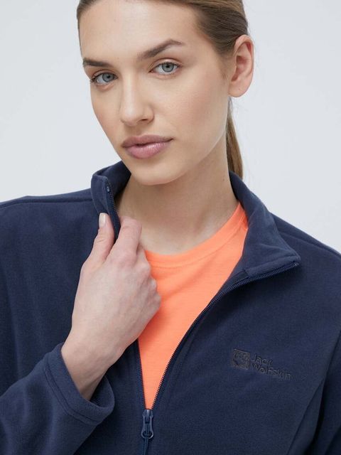 Jack Wolfskin bluza sportowa Taunus kolor granatowy gładka 1711391