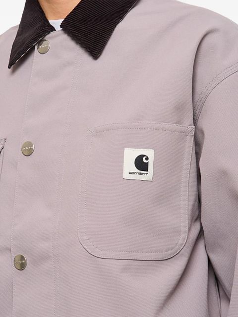 Carhartt WIP breast pocket velvet collar jacket - Grey