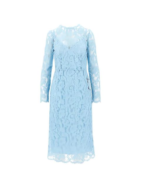 Dolce & Gabbana floral-lace high-neck dress - Blue - zdjęcie produktu nr 1