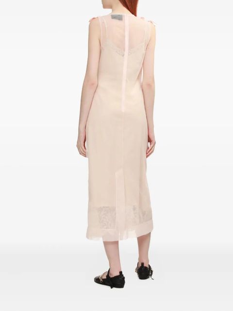 Simone Rocha ribbon-lace midi dress - Pink