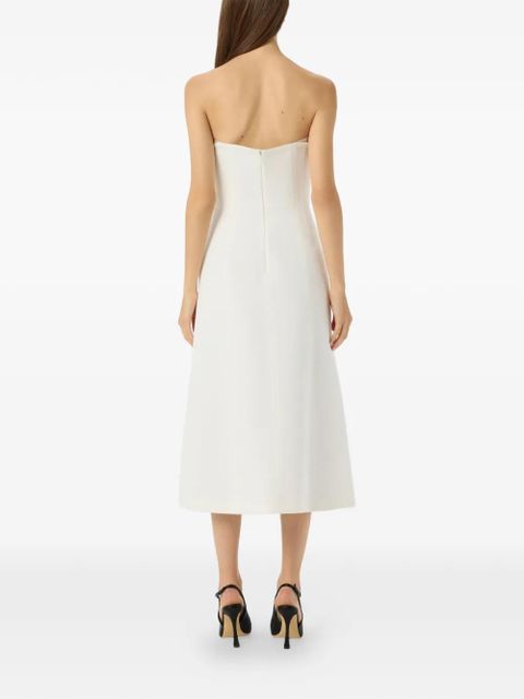 Blumarine shaped-neck midi dress - White