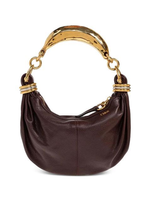 Chloé mini Bracelet leather shoulder bag - Brown - zdjęcie produktu nr 1