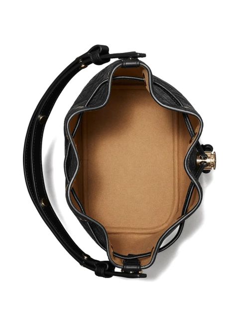 Tory Burch T-Monogram textured bucket bag - Black