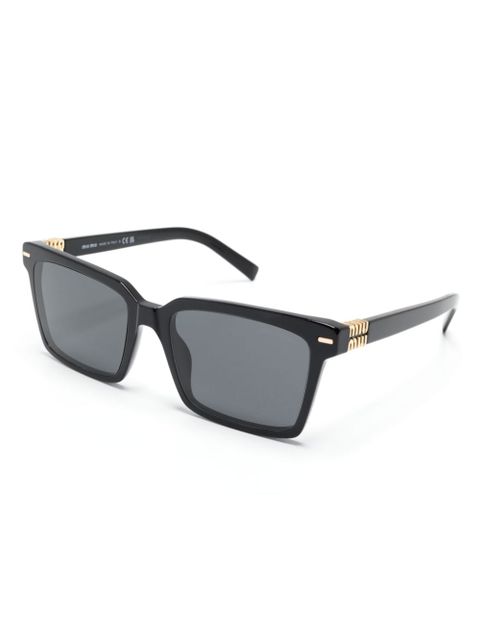 Miu Miu Eyewear rectangle-frame tinted sunglasses - Black - zdjęcie produktu nr 2