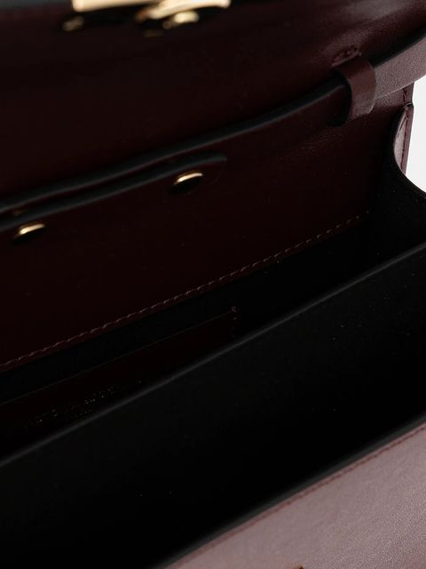 Victoria Beckham torebka skórzana kolor bordowy B424AAC005976A