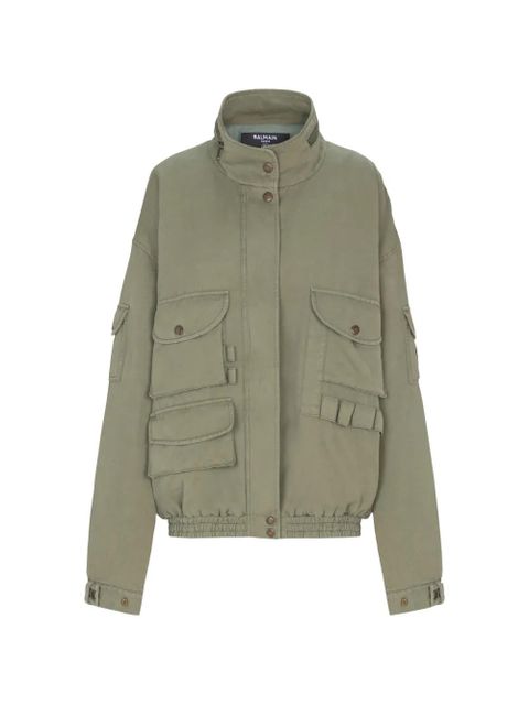 Balmain pockets twill bomber jacket - Green - zdjęcie produktu nr 1