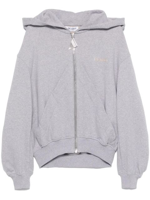 The Attico raised-logo hoodie - Grey - zdjęcie produktu nr 1