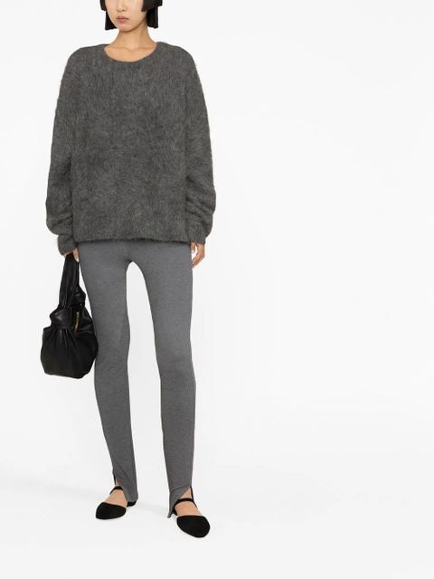 TOTEME ankle-zip high-waisted leggings - Grey