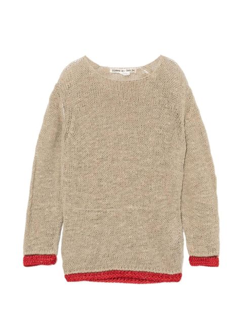 Comme Des Garçons open knit round neck jumper - Neutrals - zdjęcie produktu nr 1