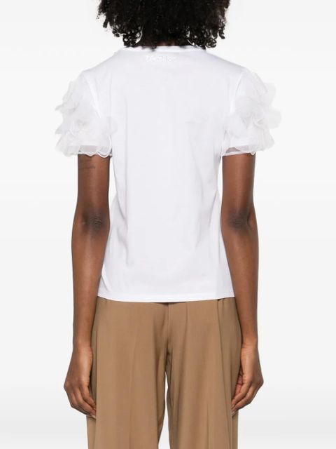 Max Mara ruffled sleeve T-shirt - White
