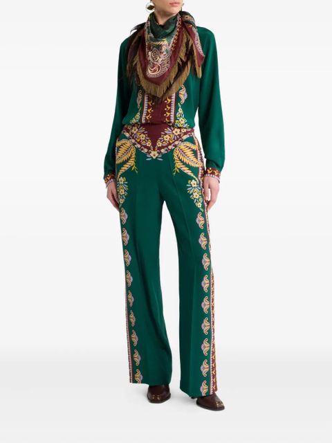 ETRO floral-print trousers - Green - zdjęcie produktu nr 2