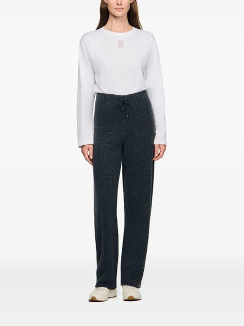 SANDRO rhinestone pintuck trousers - Grey - zdjęcie produktu nr 2