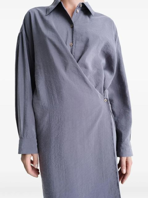 LEMAIRE wrap style dress - Grey
