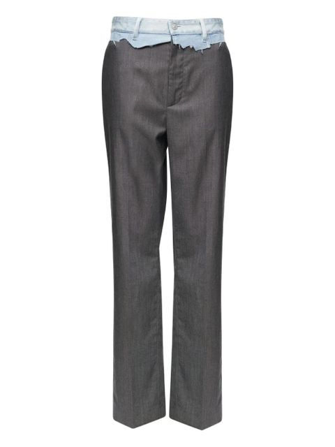 MM6 Maison Margiela denim panel trousers - Grey - zdjęcie produktu nr 1