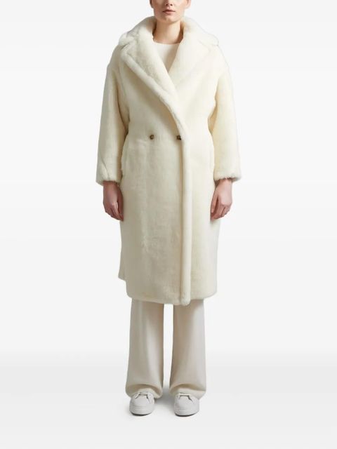 Max Mara Teddy Bear Icon double-breasted coat - White
