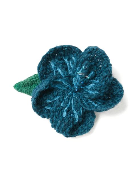 Alanui Hibiscus brooch - Blue - zdjęcie produktu nr 1