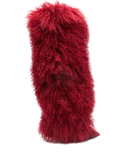 Paris Texas fur knee-high boots - Red - zdjęcie produktu nr 1