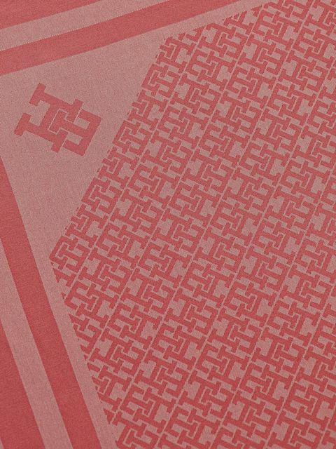 Tommy Hilfiger chusta damska kolor różowy wzorzysta AW0AW17493