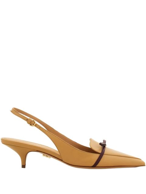 Ferragamo 40mm pointed bow slingback - Brown - zdjęcie produktu nr 1