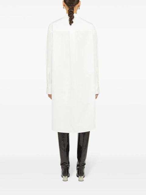 Jil Sander long-sleeve cotton shirt dress - White - zdjęcie produktu nr 2