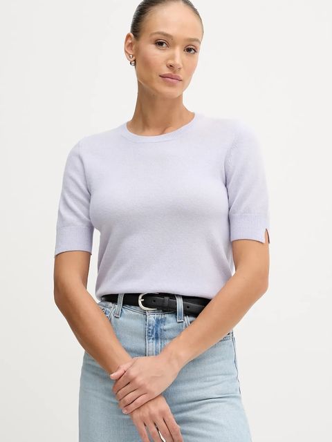 United Colors of Benetton sweter damski kolor fioletowy lekki 1002D10D2 - zdjęcie produktu nr 1