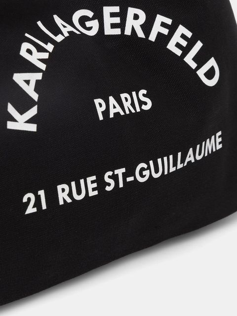 Karl Lagerfeld torebka bawełniana K/RSG kolor czarny B1W50015