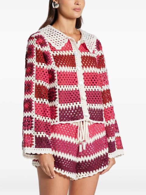 FARM Rio crochet-knit cardigan - White