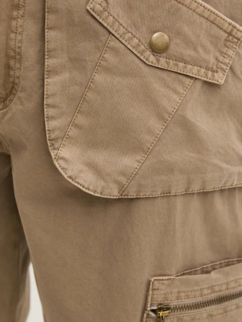 Desigual spodnie bawełniane LOIRA damskie kolor beżowy proste high waist 25SWPW26