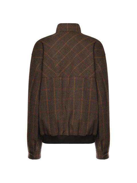 Miu Miu checked zip-fastening jacket - Brown - zdjęcie produktu nr 1