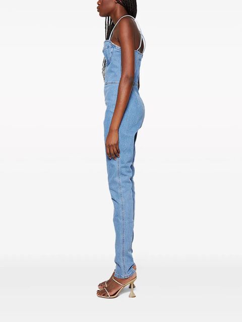 Magda Butrym denim bustier jumpsuit - Blue