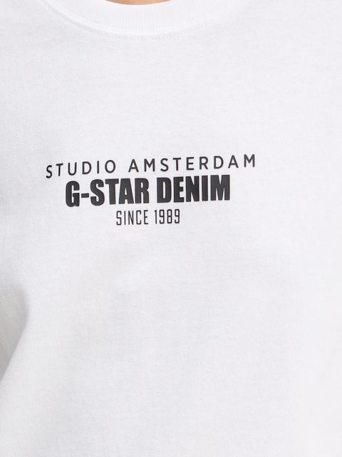 G-Star t-shirt bawełniany damski kolor biały D27976-C336