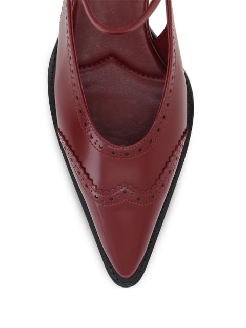 Miu Miu 35mm slingback brogue pumps - Red