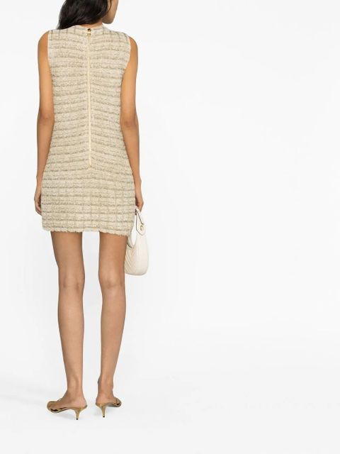 Balmain sleeveless tweed dress - Neutrals