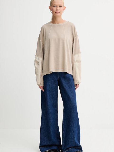 G-Star longsleeve kolor beżowy D27192.C756