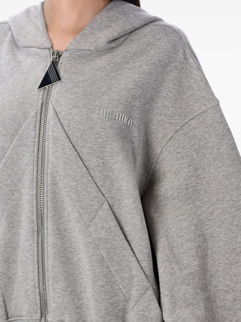 The Attico triangle-zip hoodie - Grey - zdjęcie produktu nr 2