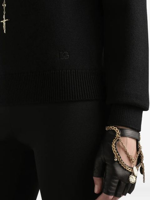 Dolce & Gabbana turtleneck ribbed jumper - Black