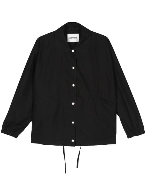 Jil Sander logo-print cotton shirt jacket - Black - zdjęcie produktu nr 1