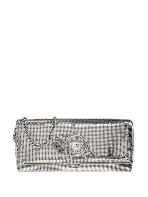 Versace La Medusa metal mesh clutch bag - Silver - zdjęcie produktu nr 1