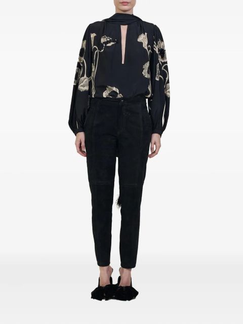 Johanna Ortiz Shadow Origin panelled trousers - Black