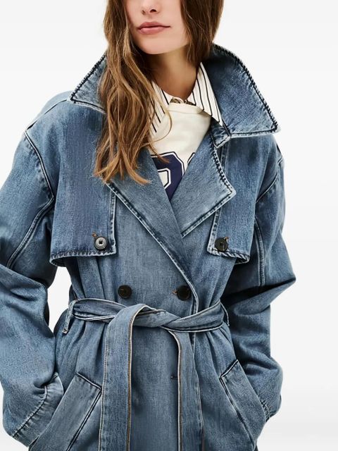 Ba&Sh Tresca belted double-breasted coat - Blue