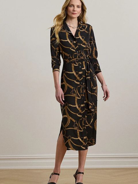 Lauren Ralph Lauren sukienka kolor czarny midi prosta 200978812 - zdjęcie produktu nr 1