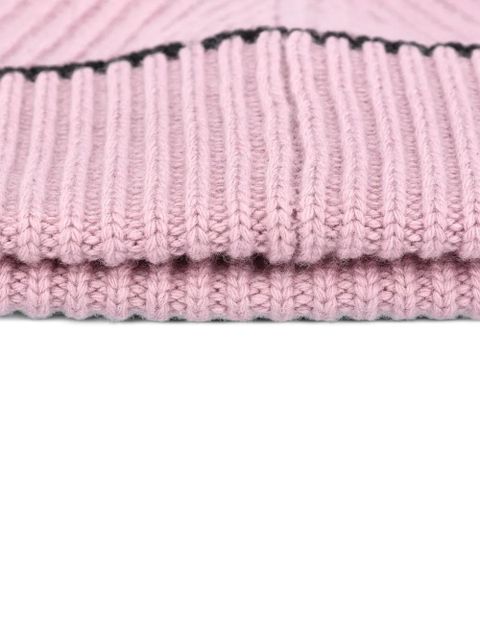 Chloé Encoeur ribbed beanie hat - Pink